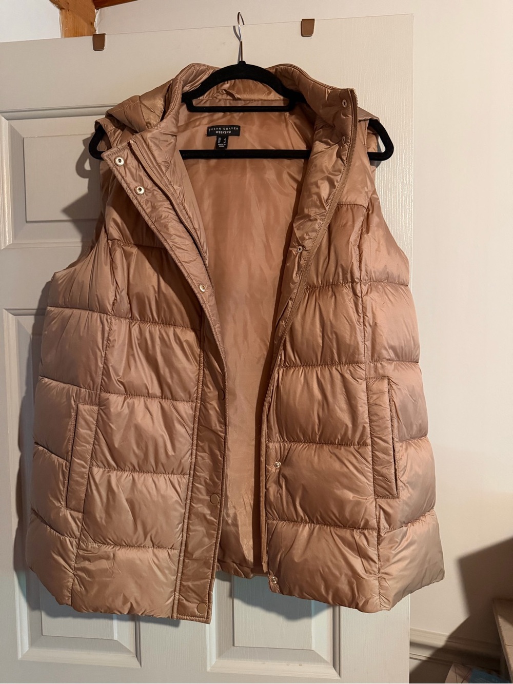 Susan Graver Weekend Water Resistant Quilted Puffer Vest- NEVER WORN